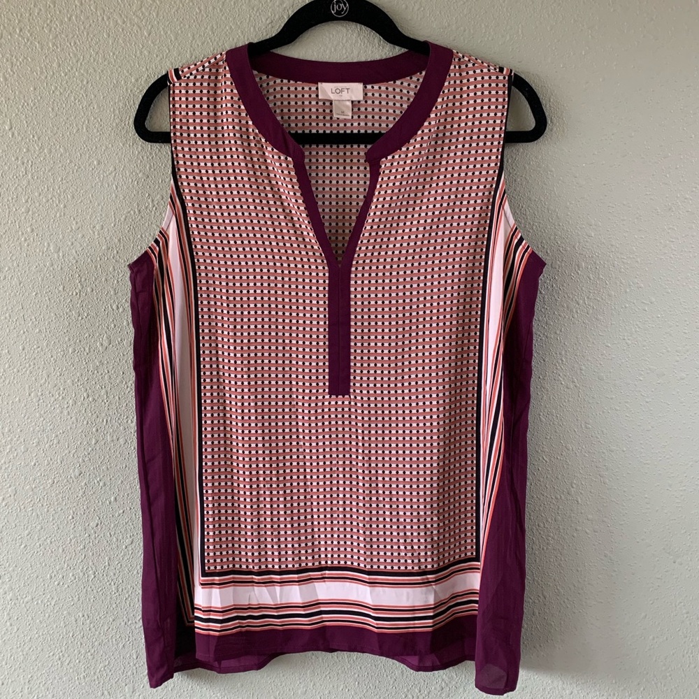 Loft sleeveless career blouse sz M